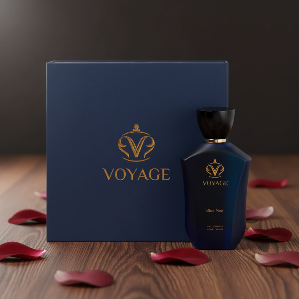 Blue Noir with Box - Dark Wood Background