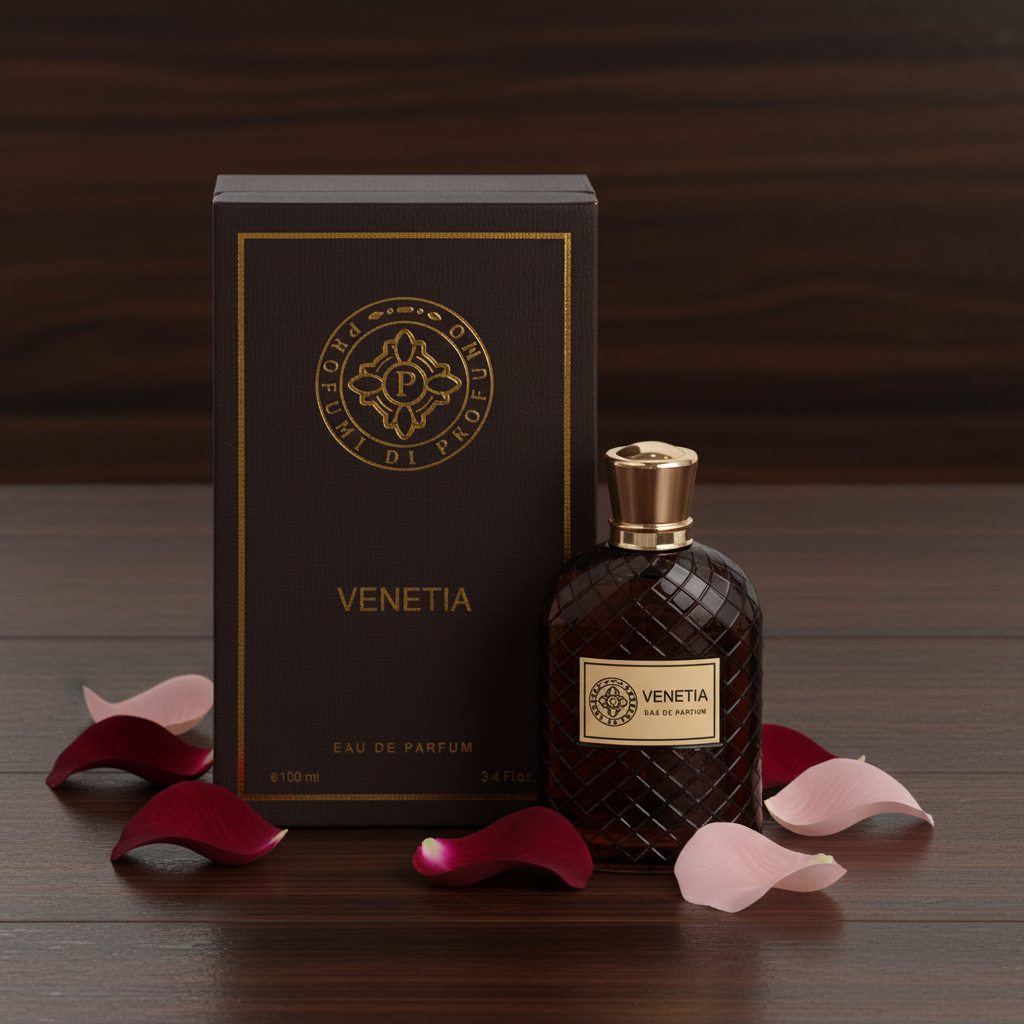 VENETIA with Box - Dark Wood Background