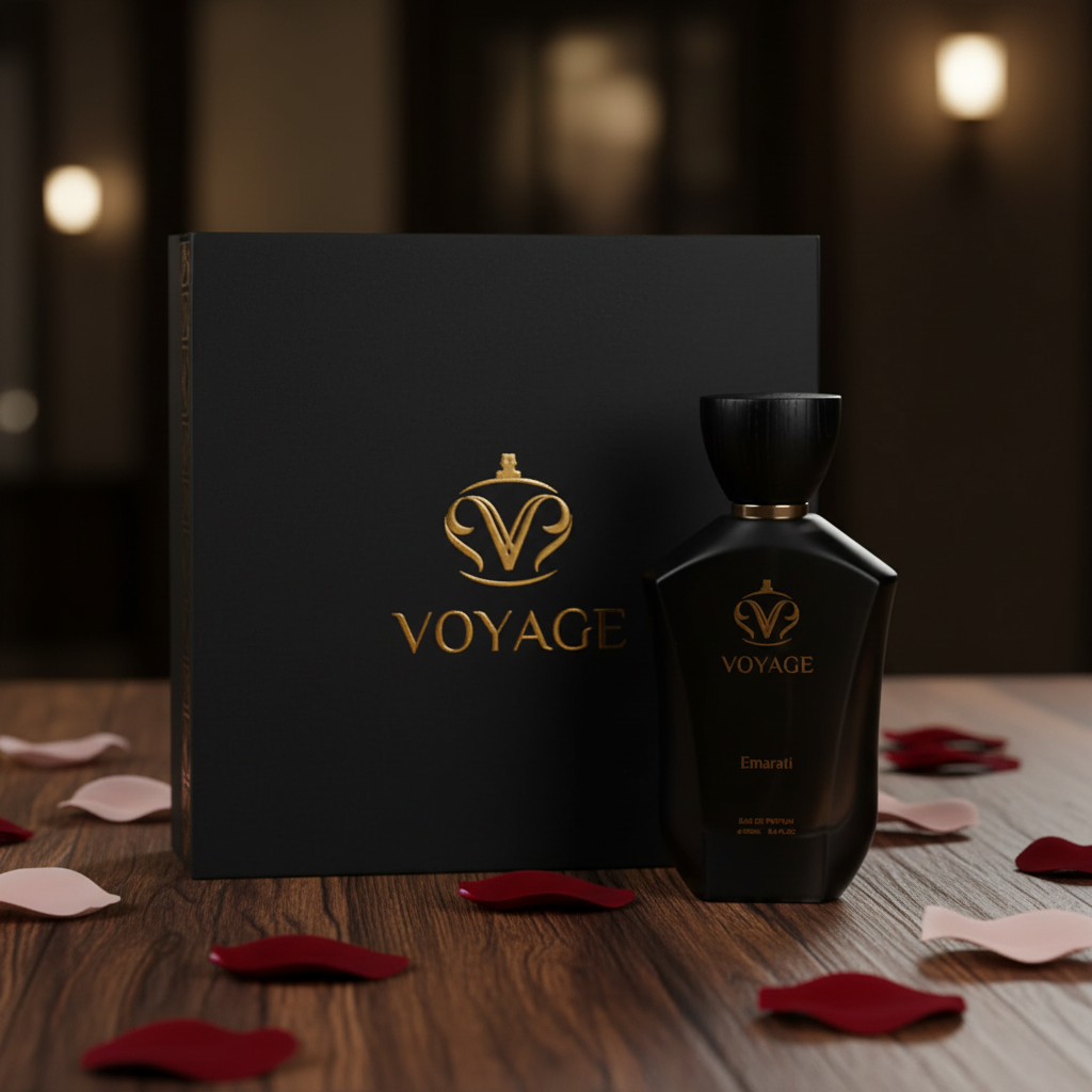 Emarati with Box - Dark Wood Background